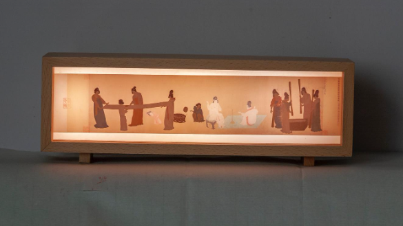 搗練圖桌燈（Court Ladies Preparing Newly Woven Silk Desk Lamp）